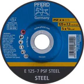 PFERD Schruppscheibe E 125x7,2x22,23 mm Universallinie PSF STEEL für Stahl