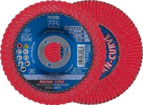PFERD POLIFAN CURVE Fächerscheibe PFR 125x22,23 mm Breite M Z40 SGP STEELOX für Stahl/Edelstahl