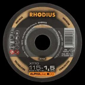 RHODIUS ALPHAline XT70 Extradünne Trennscheibe 115 x 1,0 x 22,23 mm