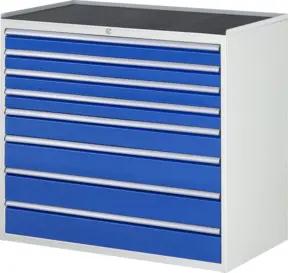 Rau Schubladenschrank m. Anti-Rutsch-Matte 8 Schubl.-XXL 4x90 1x120 3x150mm