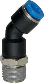 Riegler Steckverschraubung 45° »Blaue Serie«, drehbar, R 1/2 außen, Ã˜ 8mm