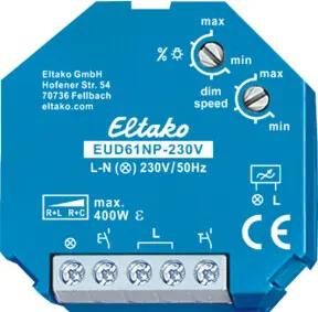 Eltako Universal-Dimmschalter ohne N f.R+L+C-Last. EUD61NP-230V
