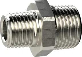 Riegler Doppelgewindenippel kon., R 1 1/2 a., R 1 1/2 a., SW 50, MS vern.