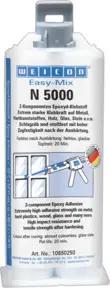 WEICON Easy-Mix N 5000, Epoxid-Klebstoff für optisch anspruchsvolle Verbindungen, 50 ml, fast farblos, glasklar