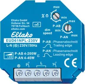 Eltako Universal-Dimmschalter Mindestlast nur 4W EUD61NPL-230V