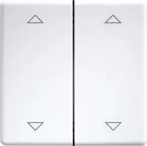 Eltako Doppelwippe lasergraviert f.55x55mm rws/glänz DW-FT55-wg+2P