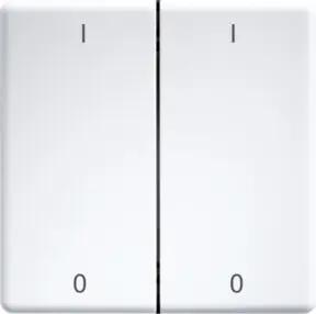 Eltako Doppelwippe lasergraviert f.55x55mm rws/glänz DW-FT55-wg+IO