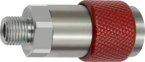 Riegler Unv. Dreh-Sicherheitskupplung NW 6, ISO 6150 C, G 3/8 AG, rot