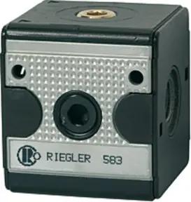 Riegler Verteiler »multifix«, breite Ausführung, BG 3, G 1/2, 4 Abgänge