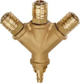 Riegler Verteiler, 3 Schnellverschlusskuppl. NW7,2, Nippel NW7,2-7,8 G1/2