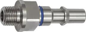 Riegler Unverwechselbarer Nippel NW 6, ISO 6150 C, G 1/8 AG, blau