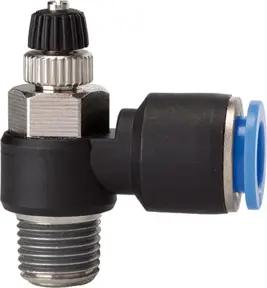Riegler Drosselrückschlagventil »Blaue Serie«, Zuluftdros. R 1/4 a. Ã˜10mm