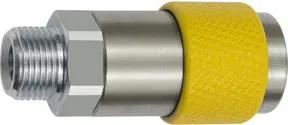 Riegler Unv. Dreh-Sicherheitskupplung NW 6, ISO 6150 C, G 1/4 AG, gelb