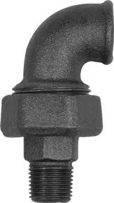 Riegler Verschr. Bogen 97, flachdicht., Rp 1 1/2, R 1 1/2, Temperg. schw.