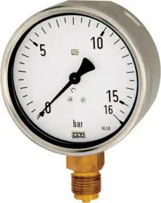 Riegler Manometer, Robustausführung, G 1/2 unten, 0 - 1,0 bar, Ø 100