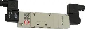 Riegler 5/3-Wegeventil, elektropneu., Mitte geschl., G 1/8, 24 V DC
