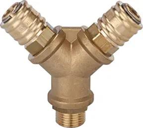 RIEGLER Y-Verteiler mit 2 Kupplungen 1/2 Zoll
