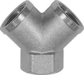 Riegler Verteiler, 2fach, G 1/8 IG, Abgänge 2 x G 1/8 IG, Messing vern.