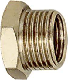 Riegler Reduziernippel kurz, G 1 1/2 a., G 1 1/4 i., SW 50, Messing vern.
