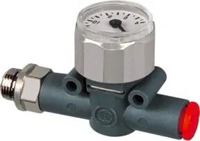 Riegler Manometer, Gewinde (Eing.) - Schlauch (Ausg.), G 1/8, Schl.-Ø 4