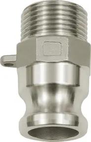 Riegler Kamlok-Schnellkupplungsstecker mit AG, Typ F, ES 1.4401, R 1 1/2