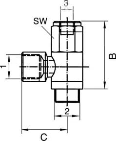 Riegler Pneumatisch entsperrbares Rückschlagventil G 1/4, G 1/4 i., G 1/8
