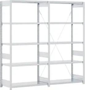 Bito Fachbodenregal Typ EL, Grundfeld 40mm-Boden Set, 100kg, RAL 7035 Lichtgrau