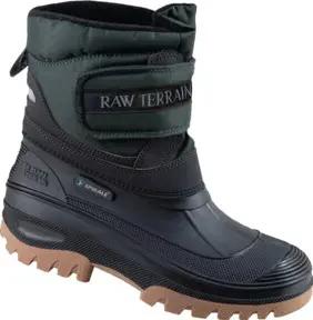 PVC-Winterstiefel Gr. 45 schwarz mit Klettverschluss und Webpelzfutter