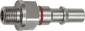 Riegler Unverwechselbarer Nippel NW 6, ISO 6150 C, G 1/4 AG, rot