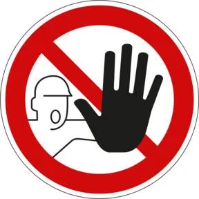 Eichner Verbotsschild Zutritt für Unbefugte verboten selbstklebend rot PVC