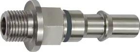 Riegler Unverwechselbarer Nippel NW 6, ISO 6150 C, G 1/4 AG, grau