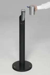 VAR Ascher-Standsäule SG 105 R Korpus anthrazit - Kopfteil silber 2 l