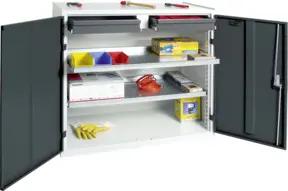 Stumpf Werkzeug- und Materialschrank 3000, RAL 7035/7016, 2 Schubladen, 2 Wannen