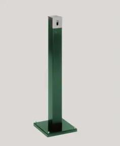 VAR Ascher-Standsäule SG 105 E Korpus moosgrün - Kopfteil silber 2 l