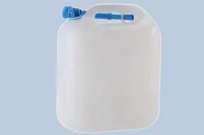 Hünersdorff Wasserkanister ECO 22 L mir Rohr, HD-PE natur, mit blauem Zubehör