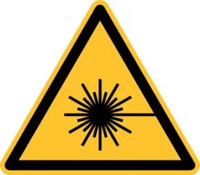 Eichner Warnschild Warnung vor Laserstrahl Alu