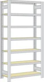Regalwerk BERT Archivregal Grundfeld HxBxT 2500x1005x600mm