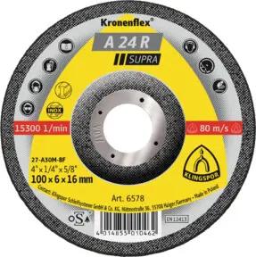Klingspor A 24 R Schruppscheiben, 100 x 6 x 16 mm gekröpft