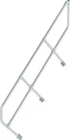 MUNK zweiter Handlauf Aluminium-Treppe 45° 7 Stufen