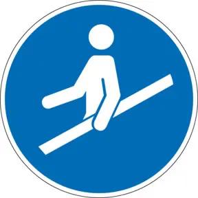 Eichner Gebotsschild Handlauf benutzen PVC blau