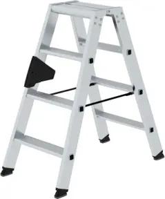 MUNK Aluminium-Stehleiter beidseitig begehbar 2 x 4 Stufen