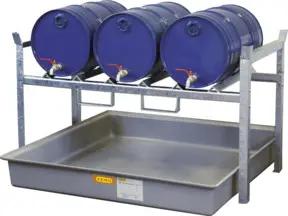CEMO Fassregal Typ 800 + Fassauflage + Auffangwanne