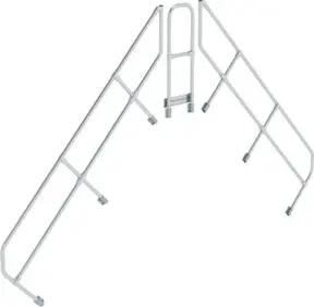MUNK zweiter Handlauf Aluminium-Überstieg stationär/fahrbar 45° 9 Stufen