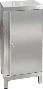 Stumpf Edelstahl-Aufbewahrungsschrank Cabinox, 1000x450x400mm, 2 Fachböden, Sockelfüße