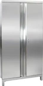 Stumpf Edelstahl-Aufbewahrungsschrank Cabinox, 1900x900x400mm, 4 Fachböden, Sockelfüße