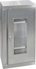 Stumpf Edelstahl-Sichtfensterschrank Cabinox, 900x450x400mm, 2 Fachböden
