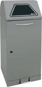 Stumpf Sortsystem Modul-Vario 120, graualu-struktur Innenbehälter, 120 Liter, Trethebel