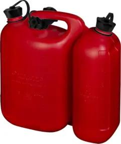 Hünersdorff Doppelkanister ECO 5,5+3 L, HD-PE rot, mit UN-Zulassung, Zubehör schwarz