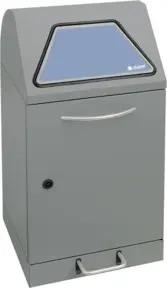 Stumpf Sortsystem Modul-Vario 45, graualu-struktur Innenbehälter, 45 Liter, Trethebel