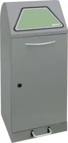 Stumpf Sortsystem Modul-Vario 75 graualu-struktur Innenbehälter, 75 Liter, Trethebel